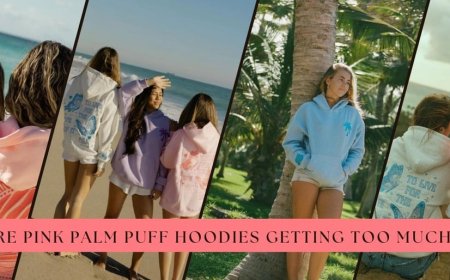 Pink Palm Puff Hoodie A Statement Piece of Comfort and Style