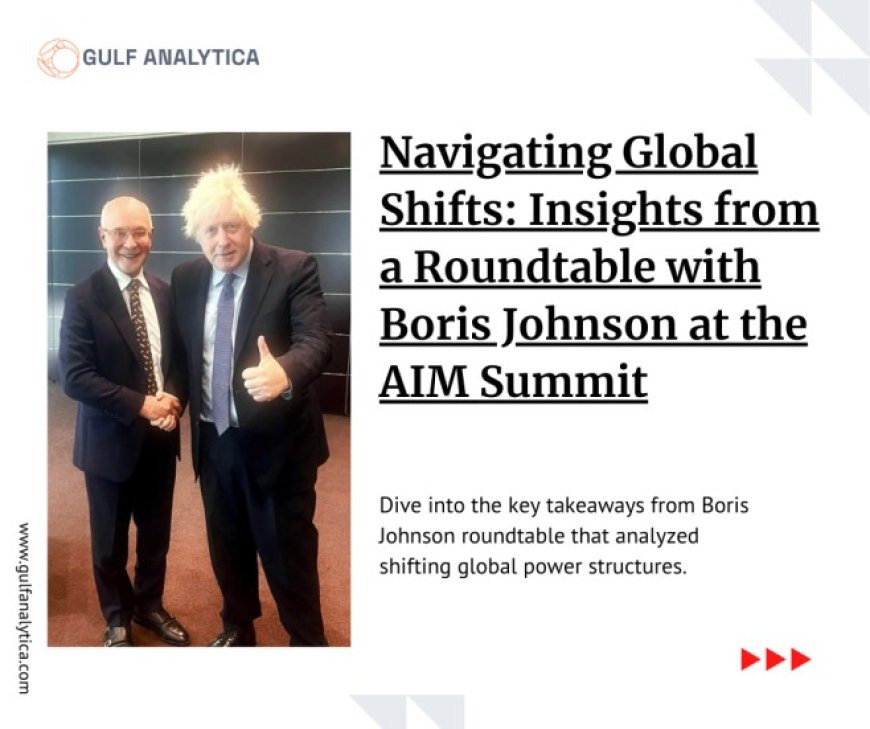 Boris Johnson and David Gibson-Moore at AIM Summit
