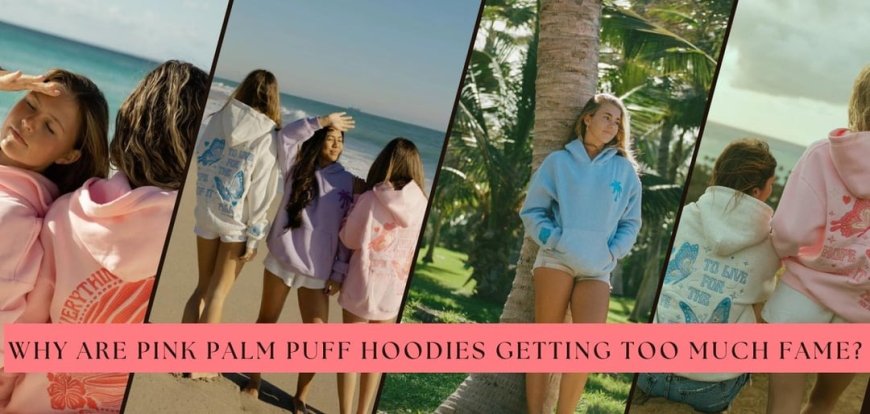Pink Palm Puff Hoodie A Statement Piece of Comfort and Style
