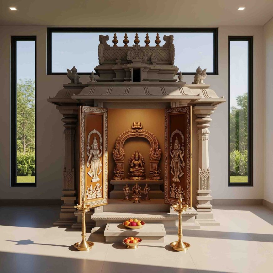 Svvayam - Spacious Large PoojaMandir for Home Interiors